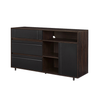 Walker Edison - Contemporary Open and Closed-Storage Sideboard - Dark Espresso