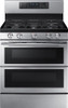 Samsung - Flex Duo™ 5.8 Cu. Ft. Self-Cleaning Freestanding Gas Convection Range - Stainless steel