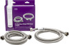 Smart Choice - 6' Stainless-Steel Washing Machine Fill Hose (2-Pack)