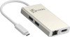 j5create - 2-Port USB 3.0 Hub with HDMI and Gigabit Ethernet USB Type-C Adapter - Silver
