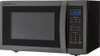 Sharp - Carousel 1.4 Cu. Ft. Mid-Size Microwave - Black stainless steel