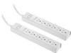 Insignia™ - 6 Outlet Surge Protector 2 Pack - White