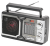 QFX - 12 Band Radio AM/FM/TV, SW 1-9 Radio, 2” Speaker with LED Party Lights - Black