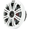 KICKER - KM Series LED 6-1/2" 2-Way Car Speakers with Polypropylene Cones (Pair) - Charcoal And White