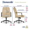 Thomasville - Upton Bonded Leather Office Chair - Cream