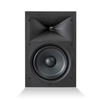 JBL - JBL280W in-wall loudspeaker with 1" aluminum dome tweeter and 8" polycellulose cone woofer - Black