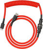 Glorious - Coiled USB-C Artisan Braided Keyboard Cable for Mechanical Gaming Keyboards - Red