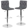 Flash Furniture - Sammie Contemporary Vinyl Barstool (set of 2) - Gray