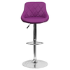 Flash Furniture - Caldwell Contemporary Vinyl Barstool (set of 2) - Purple