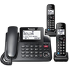 Panasonic - KX-TGF892B DECT 6.0 Expandable Corded/Cordless Phone System with Bluetooth Pairing for Wireless Headphones - Black