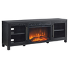 Camden&Wells - Quincy Log Fireplace for Most TVs up to 80" - Black Grain