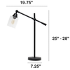 Lalia Home Vertically Adjustable Desk Lamp - Black