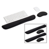 Mind Reader Harmony Collection, Ergonomic Wrist Rest Sets, Gel and Memory Foam Support, Set of 3 (2pcs. each Set), Black - Black