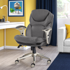 Serta - Back in Motion Health & Wellness Office Chair with Adjustable Arms - Bonded Leather - Gray