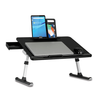 Aluratek - Adjustable non-slip Laptop Stand/Table with Drawer and Tablet Holder