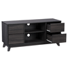 CorLiving - Hollywood Wood Grain TV Stand with Drawers for TVs up to 55" - Dark Grey