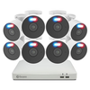 Swann - 8 Channel, 8 Enforcer 1080P 1-Way Audio Cameras, Indoor/Outdoor, 1TB DVR Security Surveillance System with Analytics