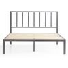 Brookside - Lori Queen Metal Bed with Headboard-Gray