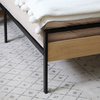 Brookside - Nora Full Metal & Wood Platform Bed-Natural