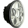 Heise - 5.6" 8-LED Round Motorcycle Headlight - Silver