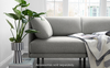 Burrow - Contemporary Range 3-Seat Sofa with Attachable Ottoman - Navy Blue