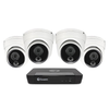 Swann - Master Series 8-Channel, 4-Dome Camera, Indoor/Outdoor PoE Wired 4K UHD 2TB HDD NVR Security Surveillance System