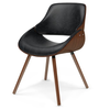 Simpli Home - Malden Bentwood Dining Chair with Wood Back - Distressed Black