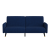 Flash Furniture - Sophia Convertible Split Back Futon Sofa Sleeper with Wooden Legs in Velvet - Navy