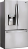 LG - 27.7 cu ft 3 Door French Door Smart Refrigerator - Stainless steel