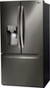 LG - 27.7 cu ft 3 Door French Door Smart Refrigerator - Black Stainless Steel