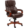 Serta - Big and Tall Bonded Leather Executive Chair - Biscuit