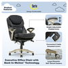 Serta - Upholstered Back in Motion Health & Wellness Office Chair with Adjustable Arms - Bonded Leather - Black
