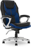 Serta - Amplify Work or Play Ergonomic High-Back Faux Leather Swivel Executive Chair with Mesh Accents - Black and Cobalt Blue