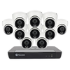 Swann - Master Series 16-Channel, 10 Dome Camera, Indoor/Outdoor PoE Wired 4K UHD 2TB HDD NVR Security Surveillance System