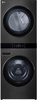 LG - 5.0 Cu. Ft. HE Smart Front Load Washer and 7.4 Cu. Ft. Electric Dryer Laundry Center with Steam and Center Control - Black Steel