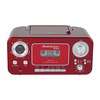Studebaker - Portable Stereo CD Player with Bluetooth, AM/FM Stereo Radio and Cassette Player/Recorder - Red