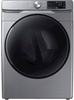 Samsung - 7.5 Cu. Ft. Stackable Electric Dryer with Steam and Sensor Dry - Platinum