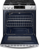 Samsung - 6.0 cu. ft. Front Control Slide-in Gas Range with Wi-Fi, Fingerprint Resistant - Stainless steel