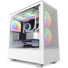 NZXT - H5 Flow RGB ATX Mid-Tower Case with RGB Fans - White