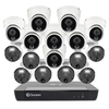 Swann - Master Series 16-Ch, 8 Dome/8 Bullet Camera, Indoor/Outdoor PoE Wired 4K UHD 2TB HDD NVR Security Surveillance System