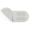 Medline Martha Stewart Bath Mat with Microban, Mildew Resistant For Tub, Shower, Bathtub, Bathroom, Gray - gray