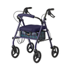 Medline Sleek Steel Rollators with Microban, 300lb Weight Capacity, Navy - Navy