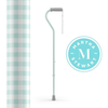 Martha Stewart - Medline Matha Stewart Adjustable Offset Cane, Fashion Walking Cane, Supports up to 250 lbs., Gingham - multi