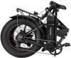 Heybike - Heybike's Foldable Mars Ebike w/ 48mi Max Operating Range &  20 mph Max Speed-  for Any Terrain - Black