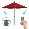 Above - Height Series 9 Feet Smart Umbrella with Remote Control, Wind Sensor, Solar Panel, LED Lighting - Spectrum Cherry