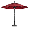 Above - Height Series 11 Feet Smart Umbrella with Remote Control, Wind Sensor, Solar Panel, LED Lighting - Spectrum Cherry