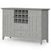 Simpli Home - Bedford Sideboard Buffet and Wine Rack - Fog Grey