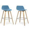 Simpli Home - Randolph Bentwood Counter Height Stool (Set of 2) - Medium Blue