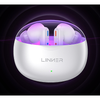 LINNER - Bluetooth Hearing Aids with Noise Canceling and Volume Control, Wireless Microphone for talking and TV - White