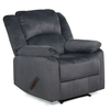Relax A Lounger - Relax-A-Lounger Presidio Manual Recliner with Fabric Upholstery, Flannel Gray - Slate Gray